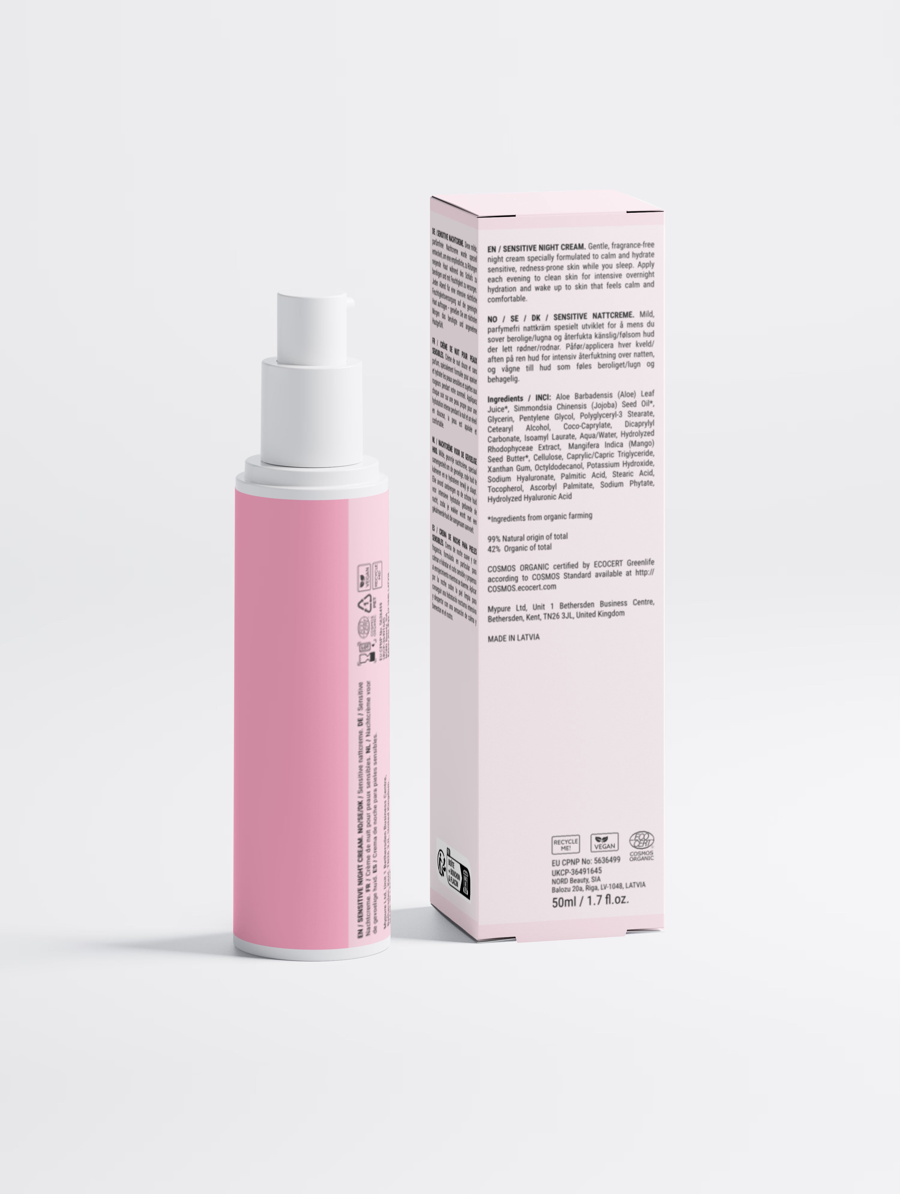 Sensitive Skin Overnight Cream, Fragrance-Free